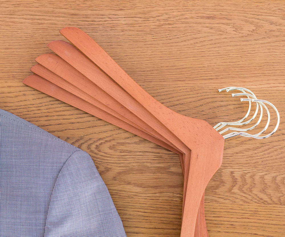 Wooden Shirt Hangers with Notches by Butler Luxury