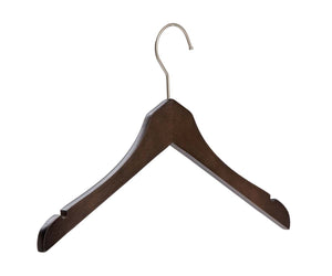 Butler Luxury Wood Shirt Hanger avec encoches en noyer foncé Espresso 