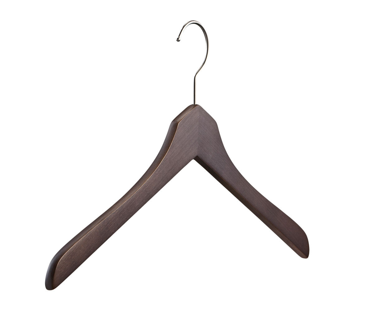 dress shirt hangers Wood Flat Shirt/Dress Hanger Walnut/Brass Hardware (Box of 100)