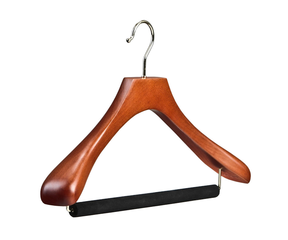 ROLLYWARE Wooden Felted Trouser Bar Hanger for Coats Jacket Dress  Sarees Pants Scarfs  Other Clothes Durable  Versatile Smooth Finish  Hanger Brown Pack of 30  Amazonin Home  Kitchen