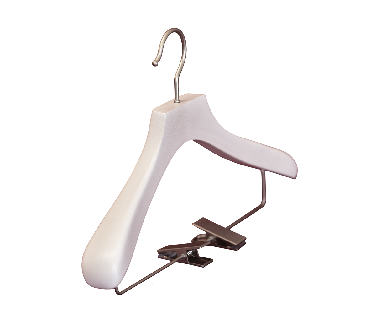 Womens Wooden Suit Hangers with clips by Butler Luxury