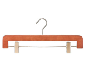 Butler Luxury Women's Wood Skirt or Trouser hanger with clips