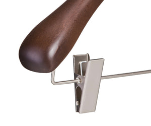 Butler Luxury Women’s Wood Suit Hanger avec pinces pour jupe ou pantalon