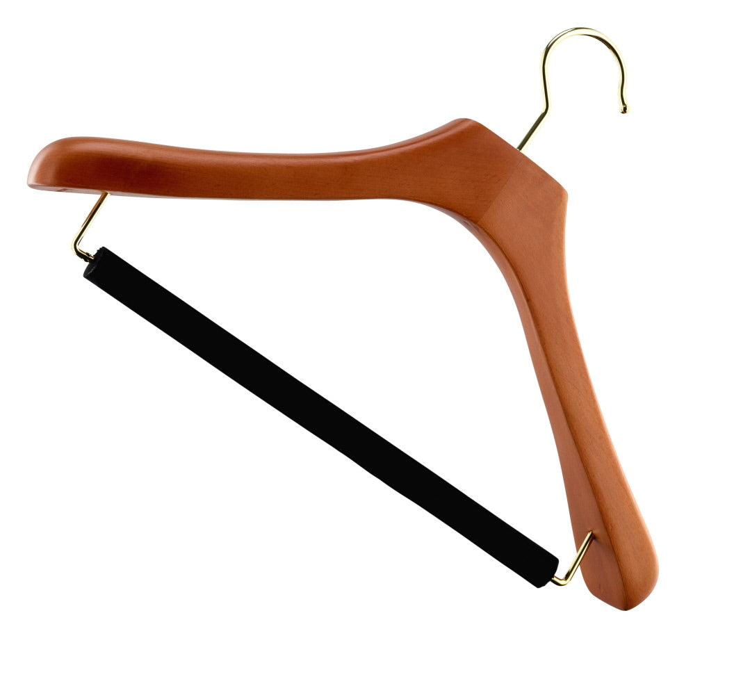 Bamboo Suit Hanger with Black Vinyl Bar, Eco-Friendly 17 Inch Flat Wooden  Hangers with Lacquer Finish & Chrome Swivel Hook - On Sale - Bed Bath &  Beyond - 17806583